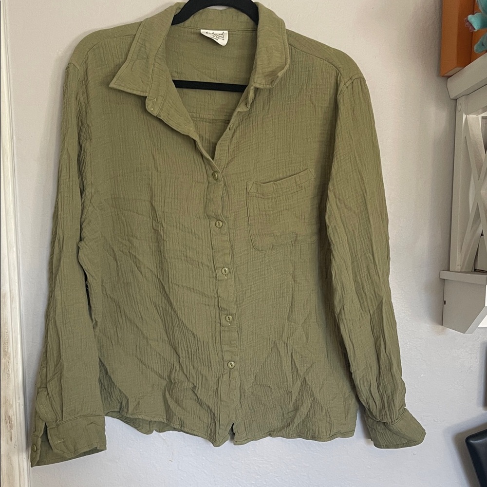 Sage Green Textured Shirt